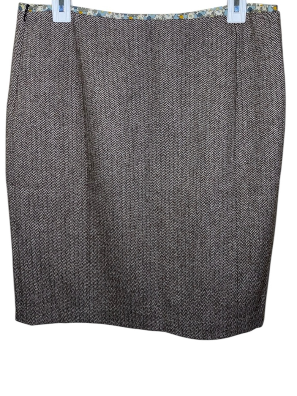 TARA JARMON Womens Wool Blend Brown Pencil Skirt